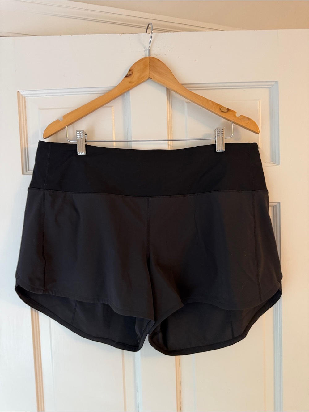 Lululemon Speedup Black Athletic Shorts (14 tall) only worn once